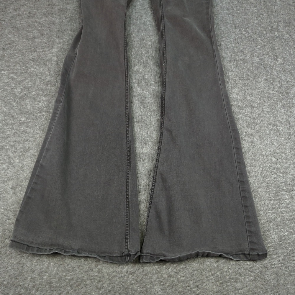 Free People Jeans Womens 27 Blacl Pull On Flare Stretch Casual Boho‎ Hippie - Picture 3 of 15
